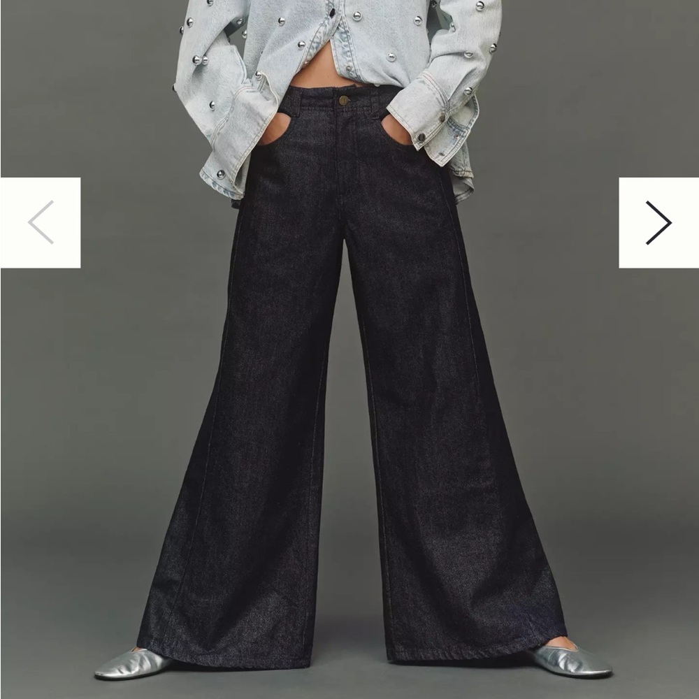 The Adi Sparkle Mid-Rise Flare Pants by Pilcro NWT - Picture 2 of 5